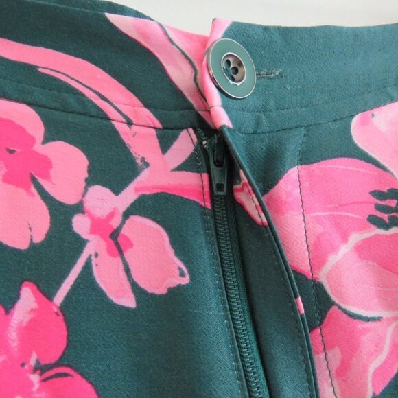 ANTHROPOLOGIE Breezy Tropical Floral Print Wide Leg Satin Pants - Sz 6 - Picture 6 of 16